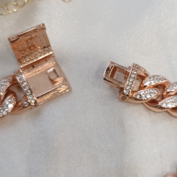 SKRT Cuban Chain Copper and CZ bracelet - Picture 5 of 6